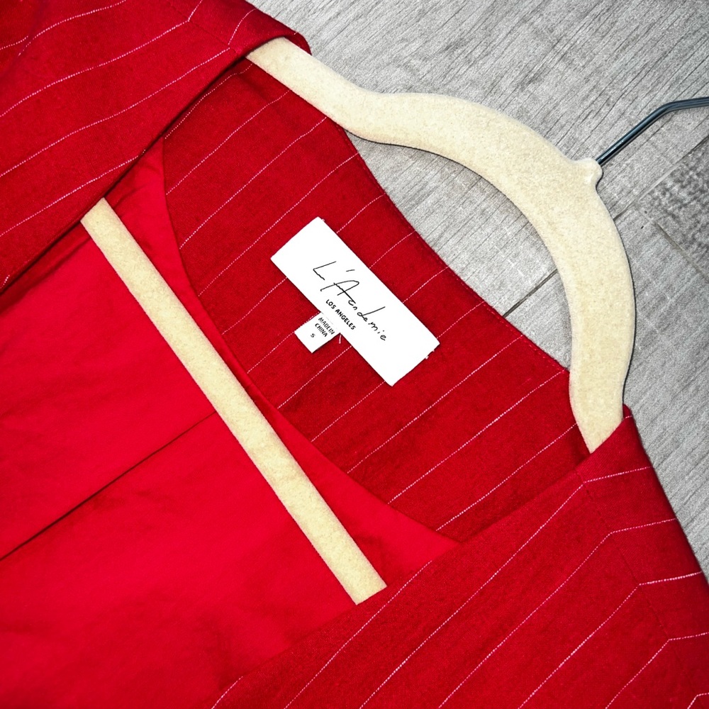 Red cardigan